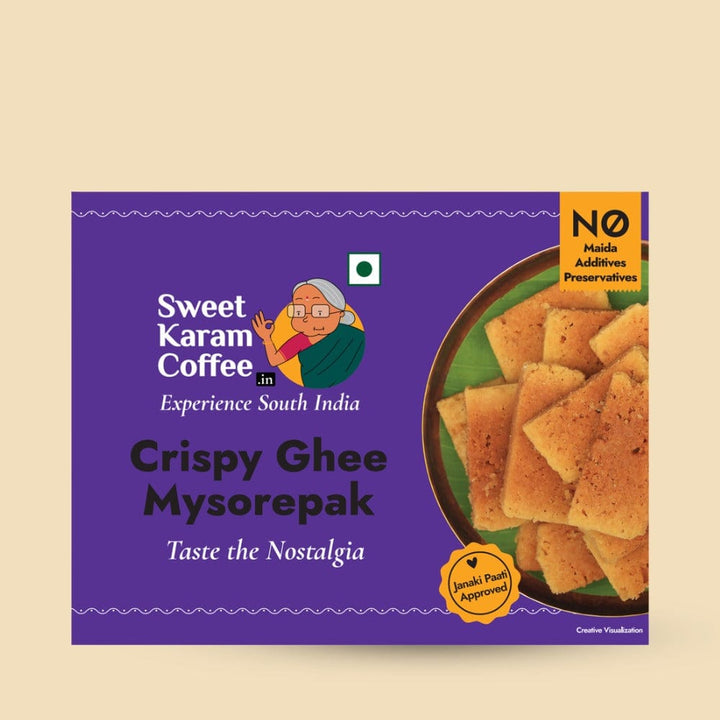 Crispy Ghee Mysorepak - Sweet Karam Coffee