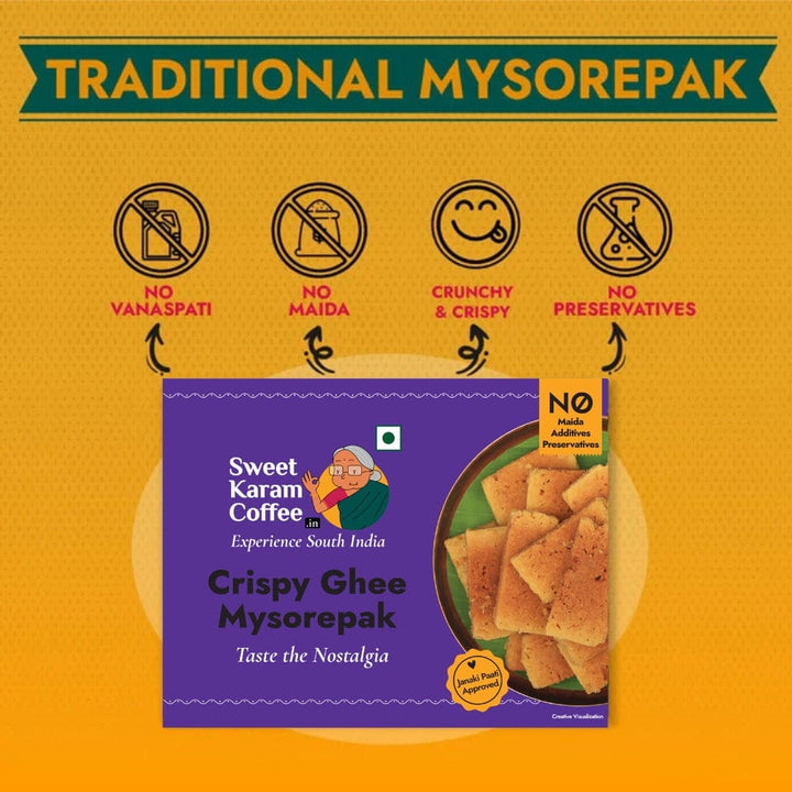 Crispy Ghee Mysorepak - Sweet Karam Coffee