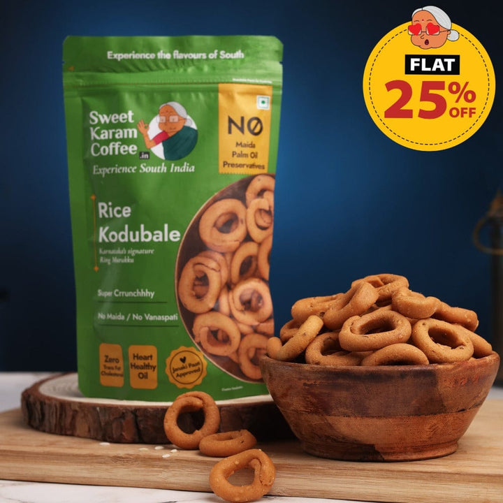 Rice Kodubale (Ring Murukku) 180 g x 3 (Super Saver) - Sweet Karam Coffee
