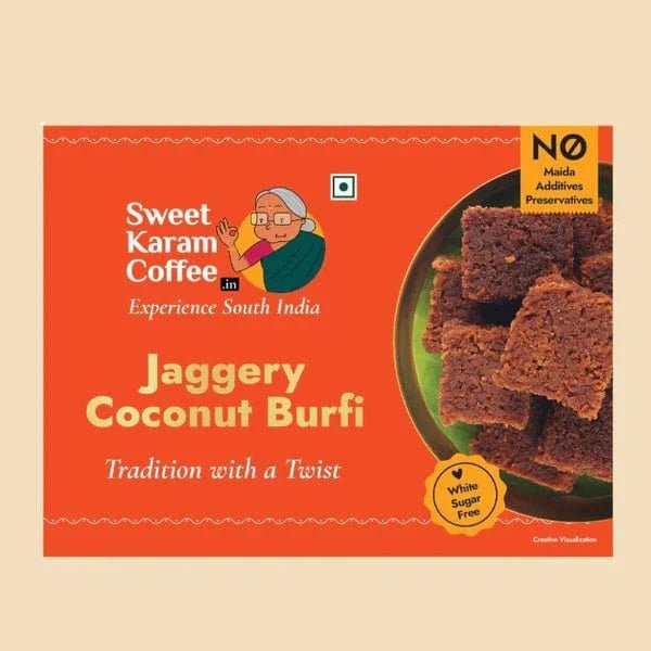 FREE Jaggery Coconut Burfi 150g (Max 1 QTY) - Sweet Karam Coffee