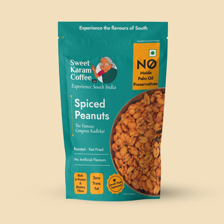Roasted Spiced Peanuts (Congress Kadlekai) - Sweet Karam Coffee