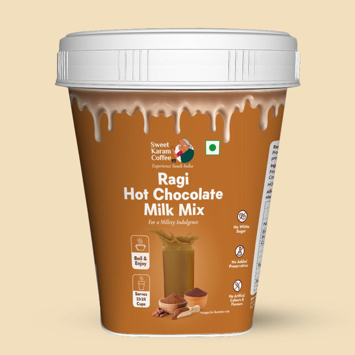Ragi Hot Chocolate Milk Mix - Sweet Karam Coffee