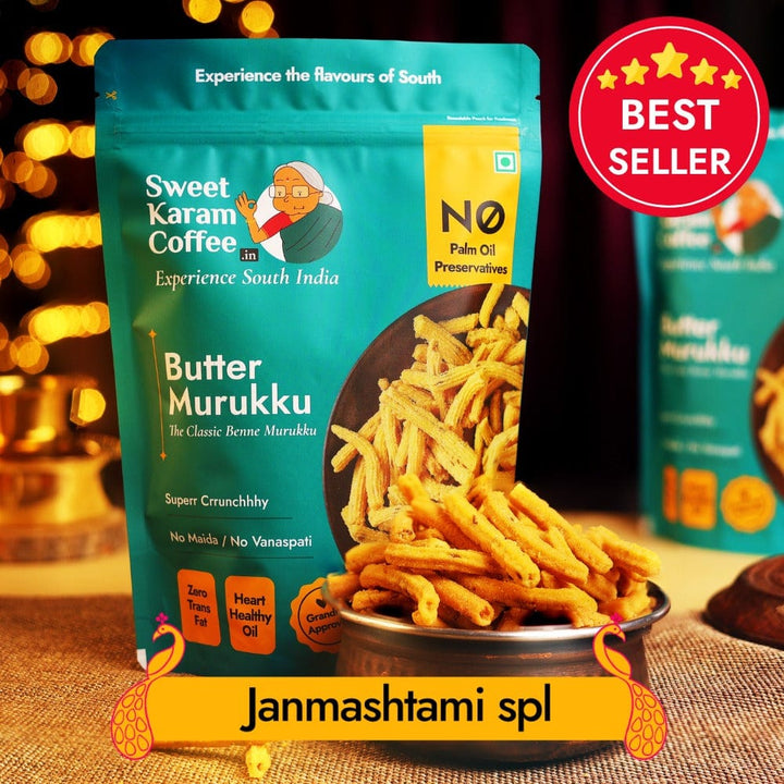 Butter Murukku (Benne Murukku) - Sweet Karam Coffee