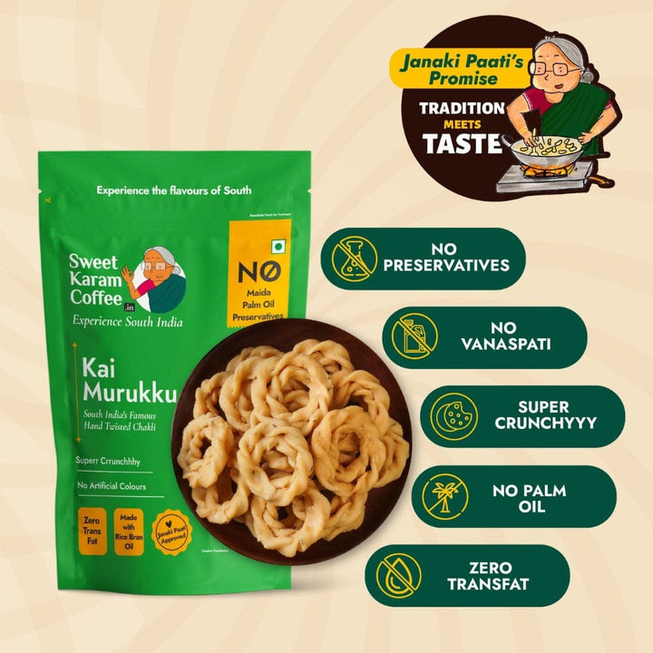 Kai Murukku (Chakli) - Sweet Karam Coffee