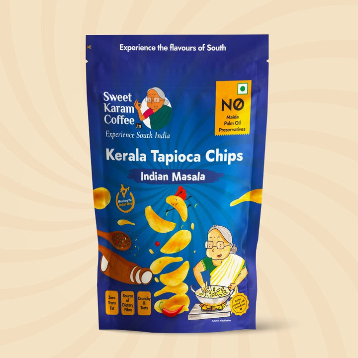 Kerala Tapioca (Kappa) Chips - Indian Masala  - Free Shipping Across India