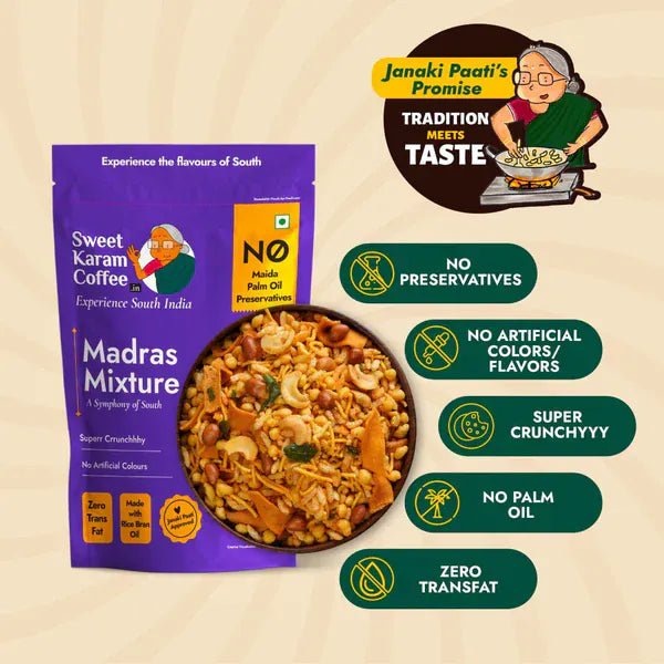 Filter Coffee Powder + Madras Mixture - Sweet Karam Coffee