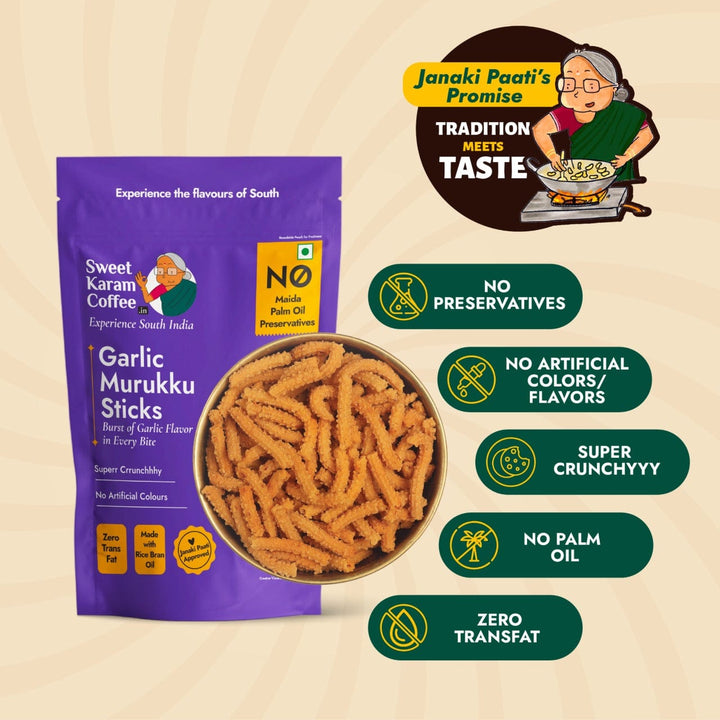 Garlic Murukku Sticks  - Free Shipping Across India