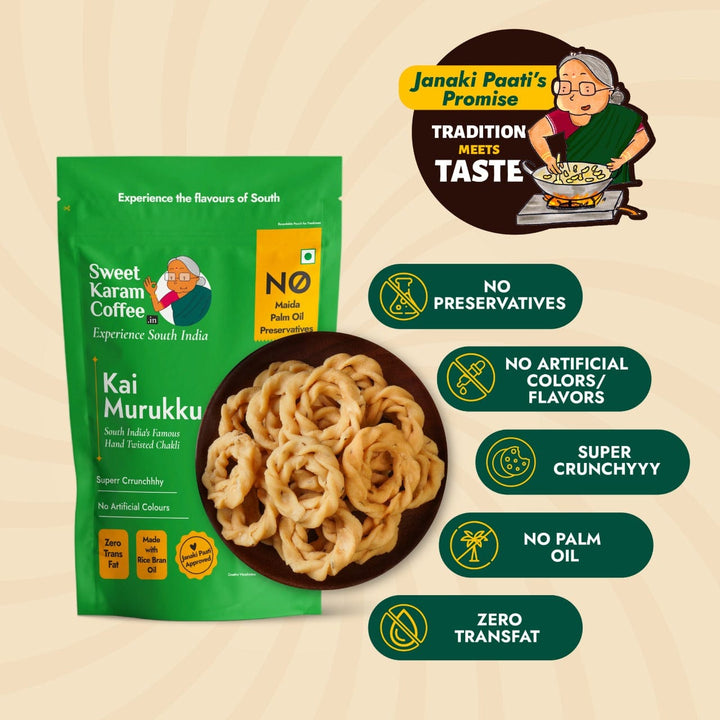 Kai Murukku (Chakli)  - Free Shipping Across India