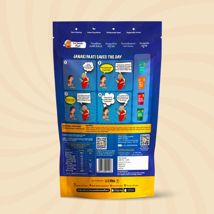 Kerala Tapioca (Kappa) Chips - Indian Masala  - Free Shipping Across India