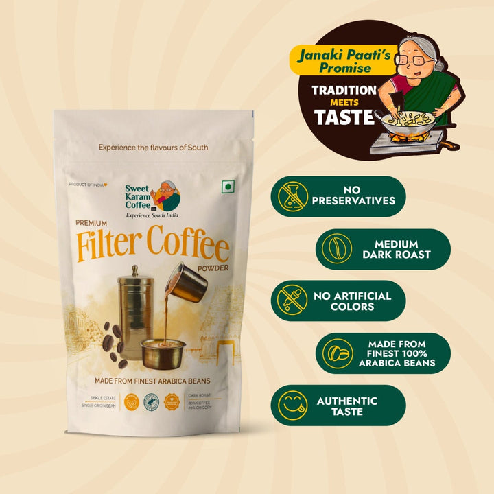 Premium Filter Coffee Powder (80:20) - Sweet Karam Coffee