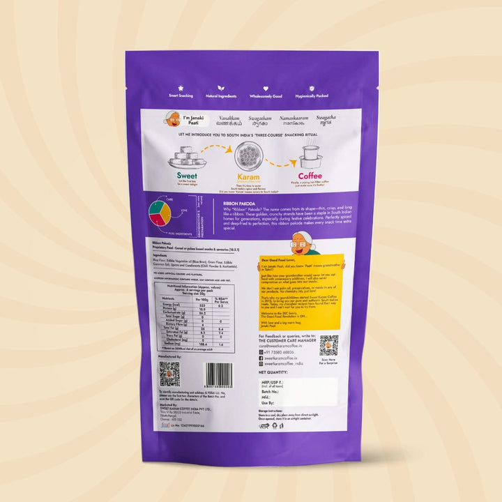 Ribbon Pakoda (Ribbon Murukku) - Sweet Karam Coffee