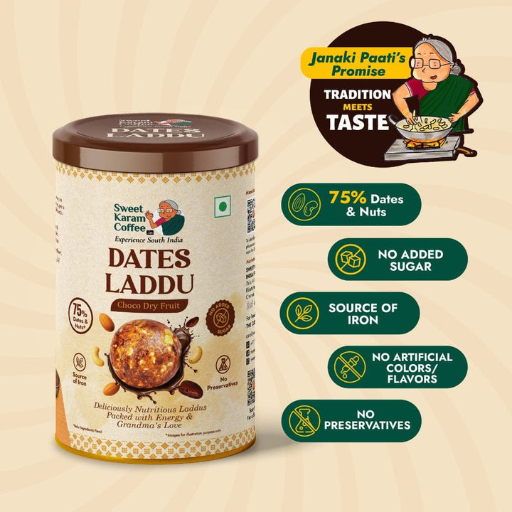 Dates Laddu (Choco Dry Fruit) - Sweet Karam Coffee