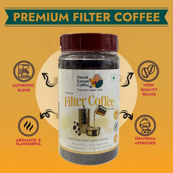 Filter Coffee Powder (80:20) Premium Roast - Sweet Karam Coffee