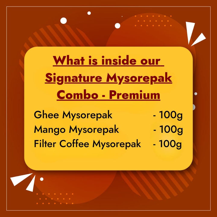 Signature Mysorepak Combo - Premium - Sweet Karam Coffee
