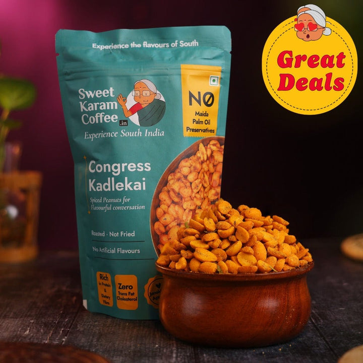 Roasted Spiced Peanuts (Congress Kadlekai) - Sweet Karam Coffee