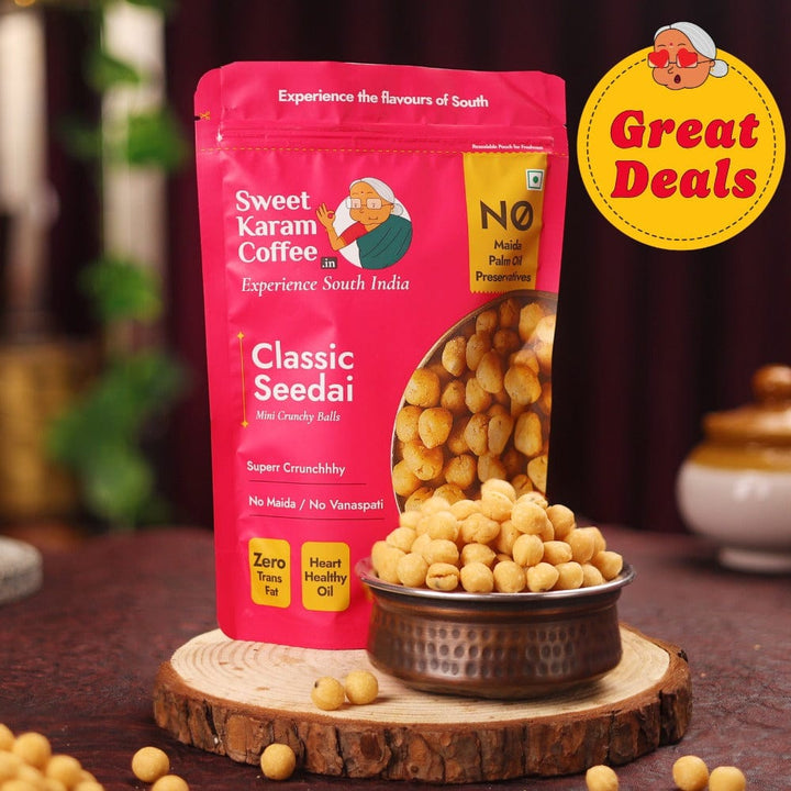 Classic Seedai (Mini Crunchy Balls) - Sweet Karam Coffee