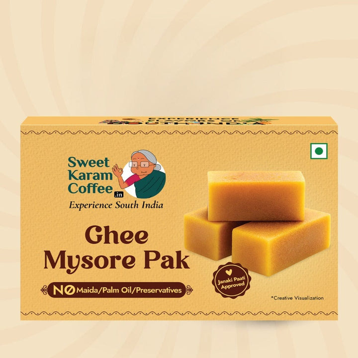 FREE Ghee MysorePak 45g (Max 1 per order) - Sweet Karam Coffee