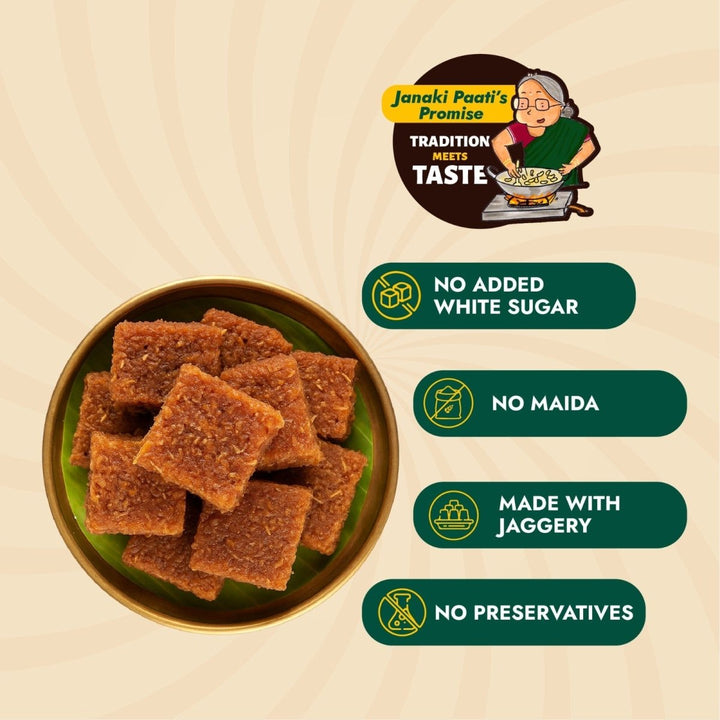 Jaggery Coconut Burfi - Sweet Karam Coffee