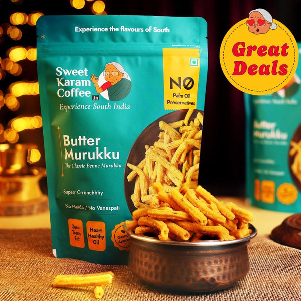 Butter Murukku (Benne Murukku) - Sweet Karam Coffee