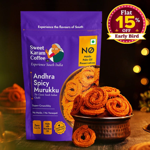 Andhra Spicy Murukku - Sweet Karam Coffee