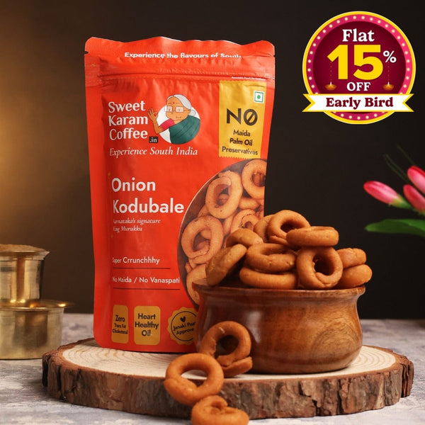 Onion Kodubale (Ring Murukku) - Sweet Karam Coffee