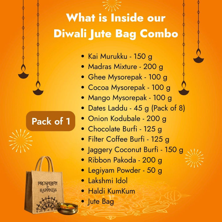 Diwali Jute Bag Combo (Curated) - Sweet Karam Coffee