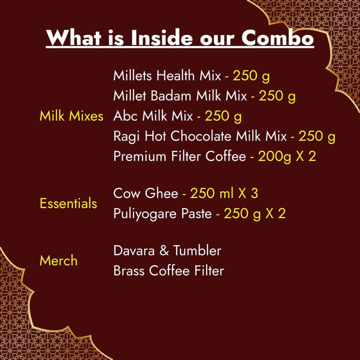 Daily Essentials + Beverages Combo (Curated)  - Free Shipping Across India