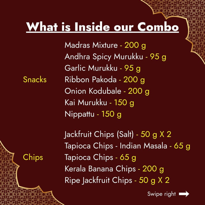 Sweets & Snacks Combo (Curated)  - Free Shipping Across India