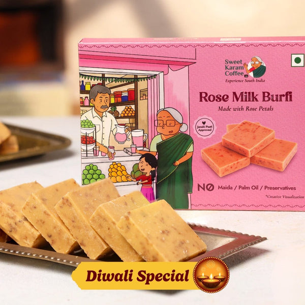 Rose Milk Burfi  - Free Shipping Across India