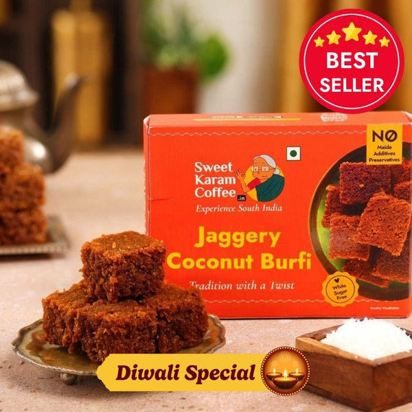 Jaggery Coconut Burfi