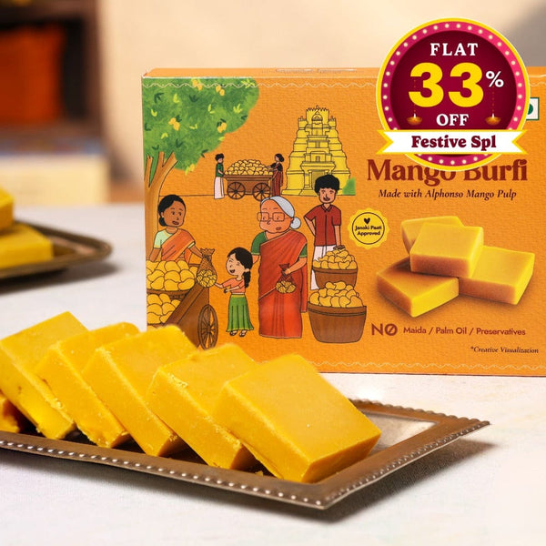 Mango Burfi - Sweet Karam Coffee