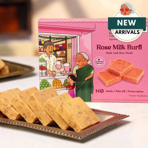Rose Milk Burfi  - Free Shipping Across India
