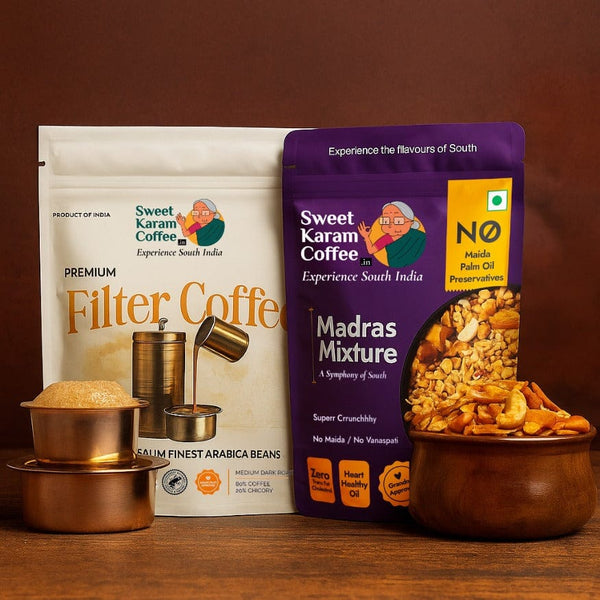 Filter Coffee Powder + Madras Mixture - Sweet Karam Coffee