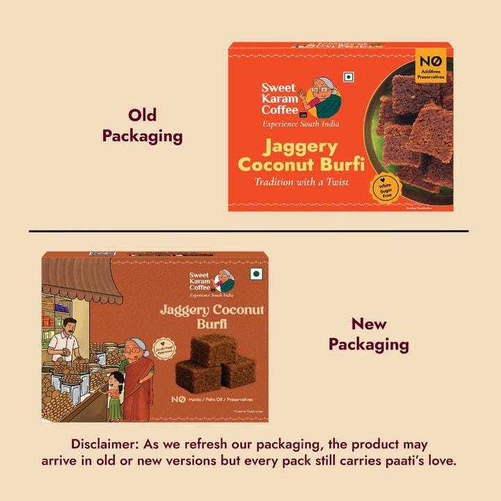 Jaggery Coconut Burfi - Sweet Karam Coffee