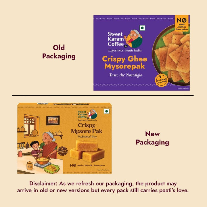 Crispy Ghee Mysorepak - Sweet Karam Coffee