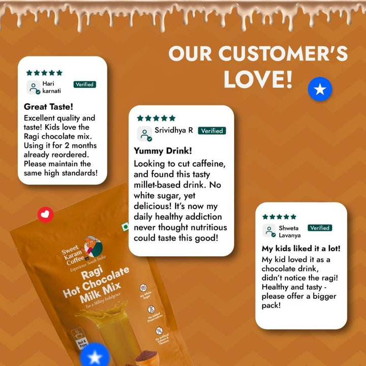 Ragi Hot Chocolate Milk Mix  - Free Shipping Across India