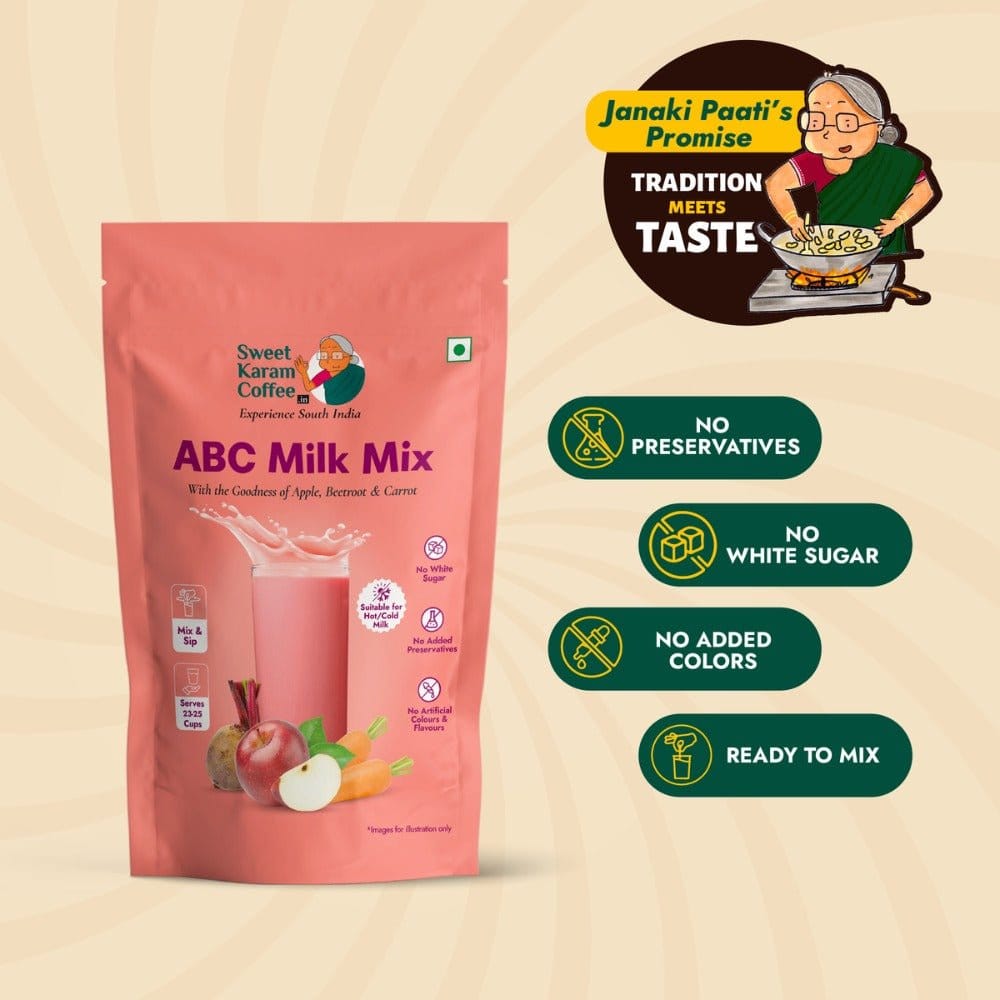 Abc Ragi Powder Shop ABC & Ragi Milk Mix Combo Online | Sweet Karam Coffee