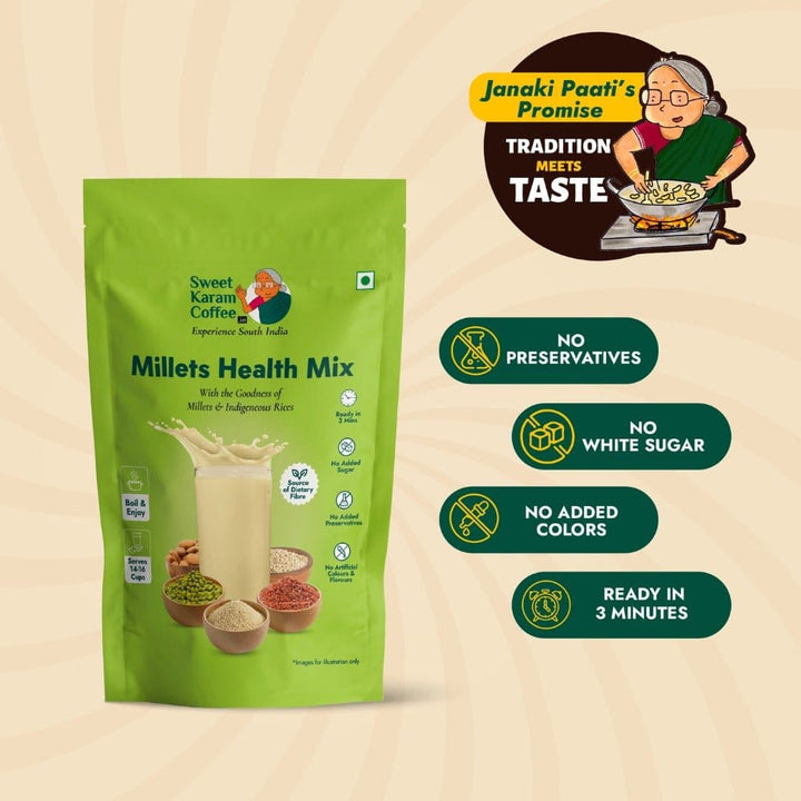 Millets Health Milk Mix (Kanji Maavu)  - Free Shipping Across India