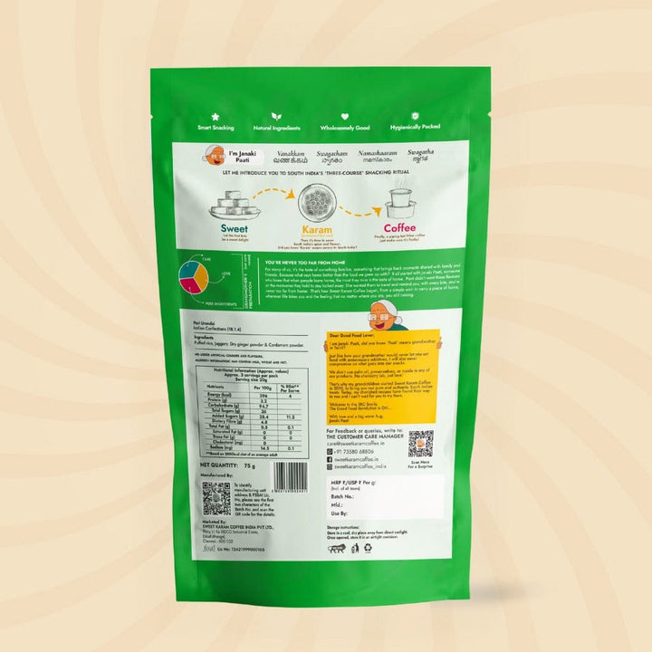 Puffed Rice Jaggery Balls (Pori Urundai) - Sweet Karam Coffee