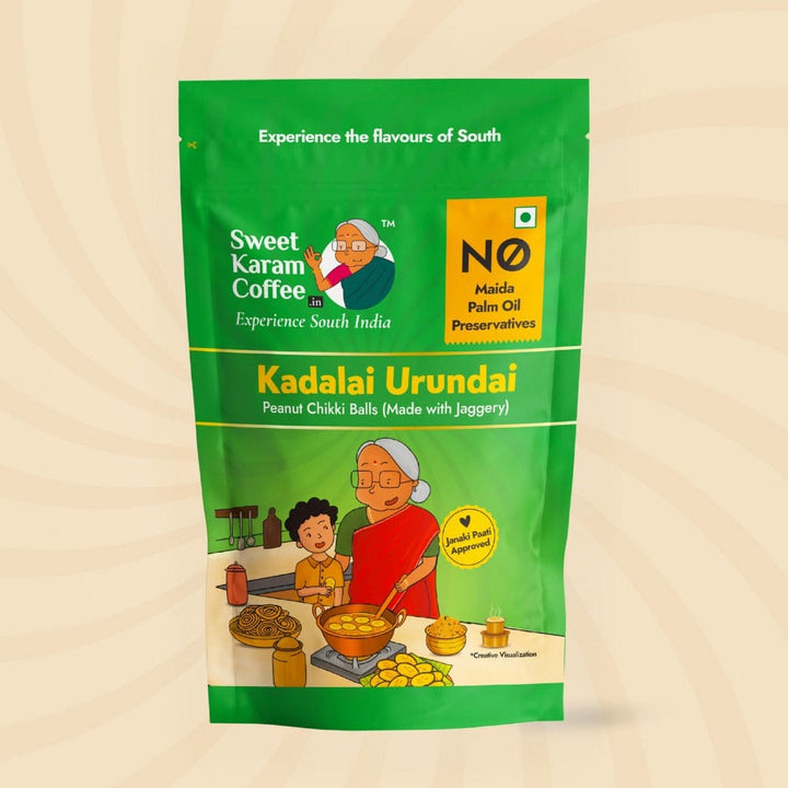 Peanut Chikki Balls (Kadalai Urundai) - Sweet Karam Coffee