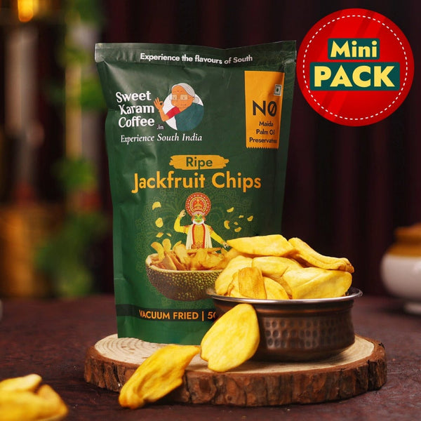 Ripe Jackfruit Chips - Vacuum Fried 50 g - Sweet Karam Coffee