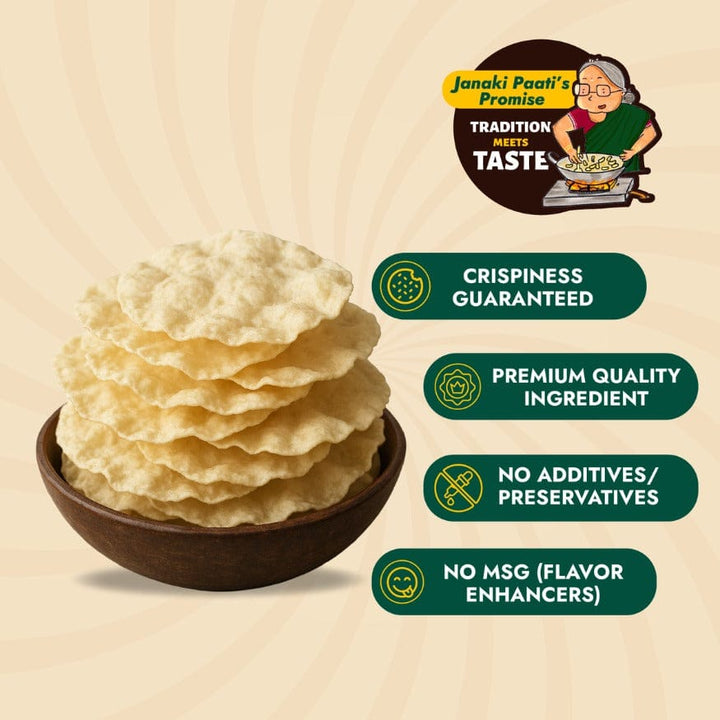 Rice Appalam (Papad)  - Free Shipping Across India