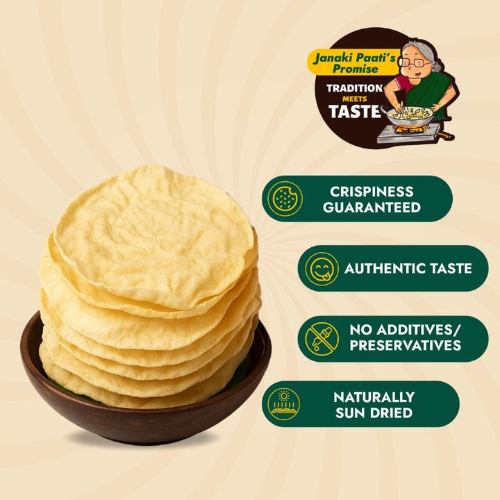 Urad Dal Papad (Ulundhu Appalam)  - Free Shipping Across India