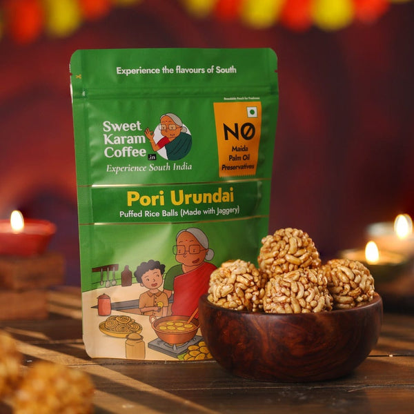 Puffed Rice Laddu (Pori Urundai)  - Free Shipping Across India