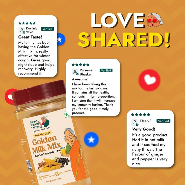 Paati's Turmeric Milk Mix (Winter Special)  - Free Shipping Across India