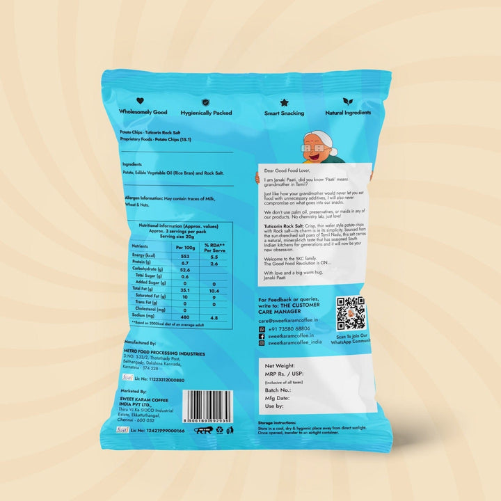 Potato Chips - Tuticorin Rock Sea Salt  - Free Shipping Across India