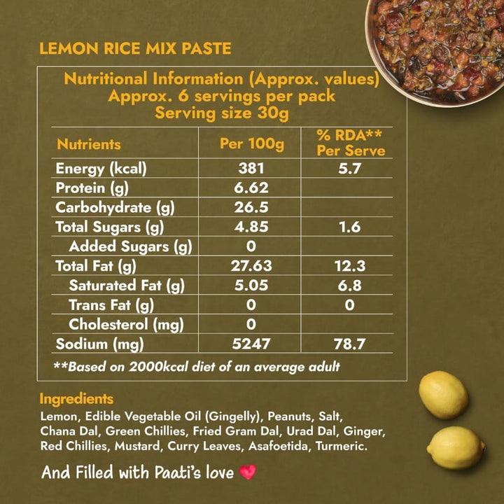 Shop Lemon Rice Paste Online | Lemon Rice Mix – Sweet Karam Coffee