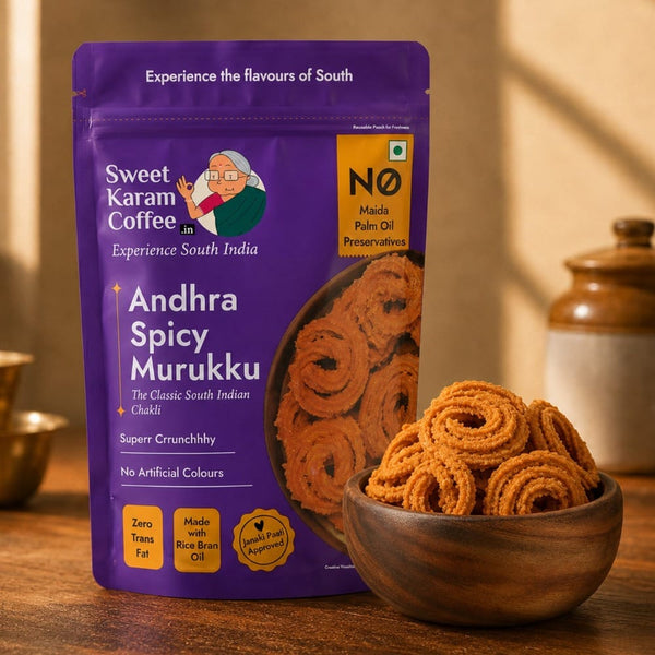 Andhra Murukku (Classic Crunch) - Sweet Karam Coffee