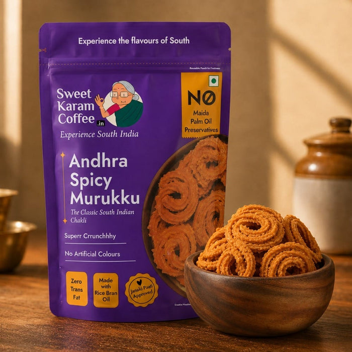 Andhra Murukku (Classic Crunch) - Sweet Karam Coffee
