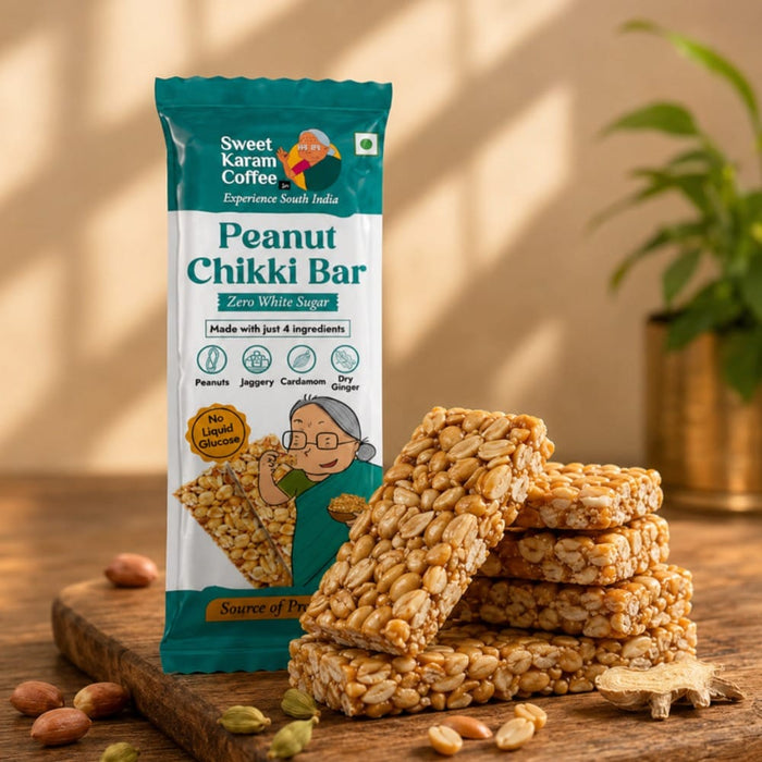 Peanut Chikki Bar (Zero White Sugar) - Sweet Karam Coffee
